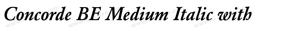 Concorde BE Medium Italic with Oldstyle Figures字体转换